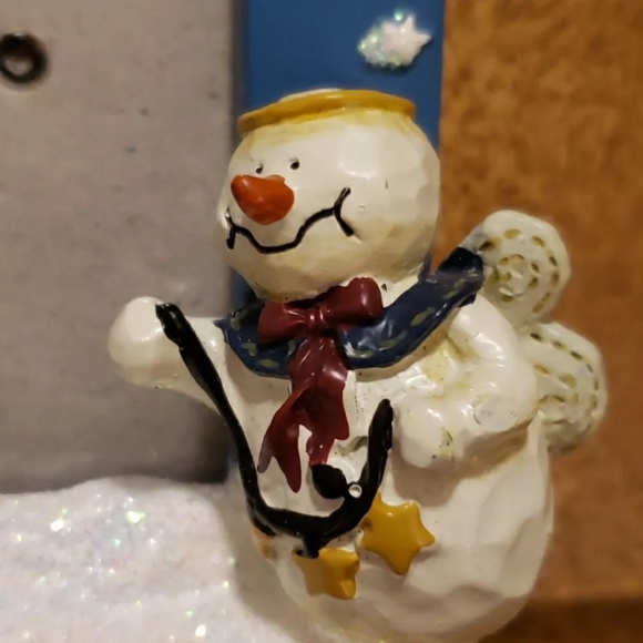 Snowman Christmas Holiday Photo Ornament Frame Or Free Standing Frame - Picture 3 of 7